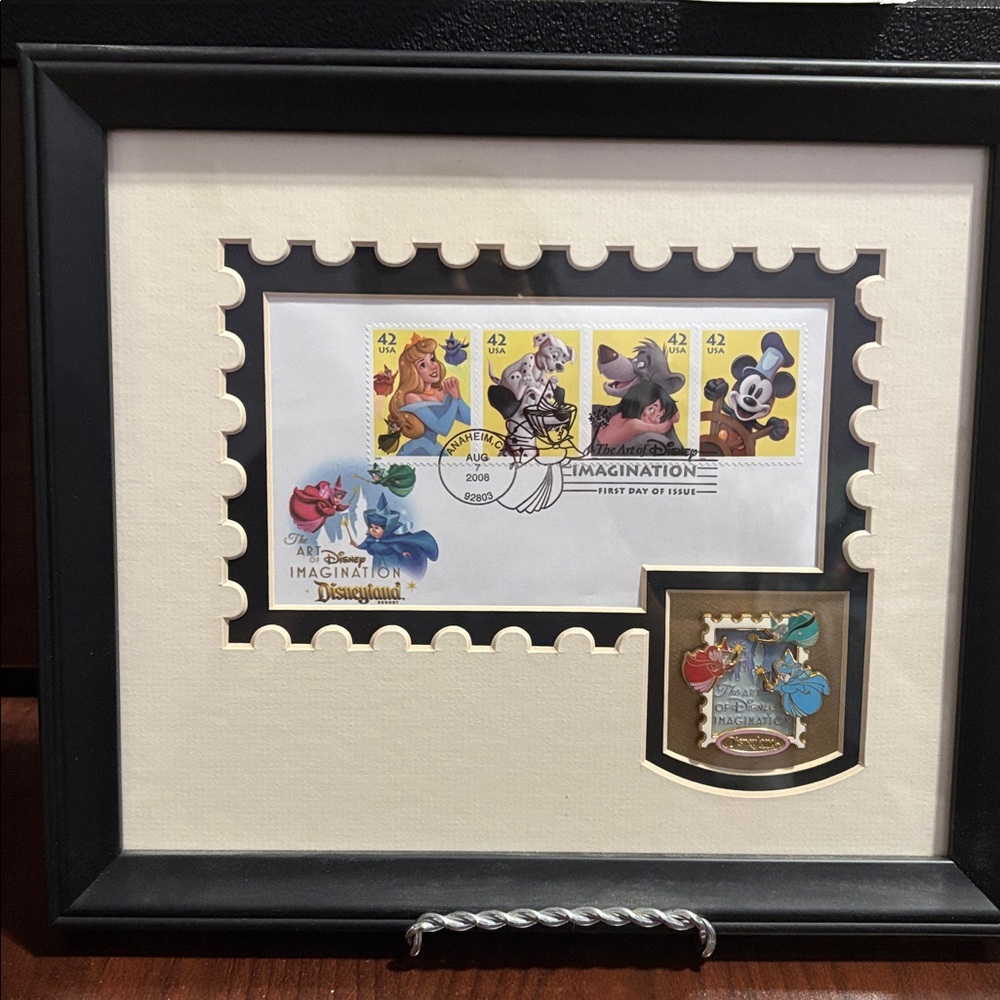 Disney Framed Collectible āStamps , Pin and Black Frame - Picture 2 of 9